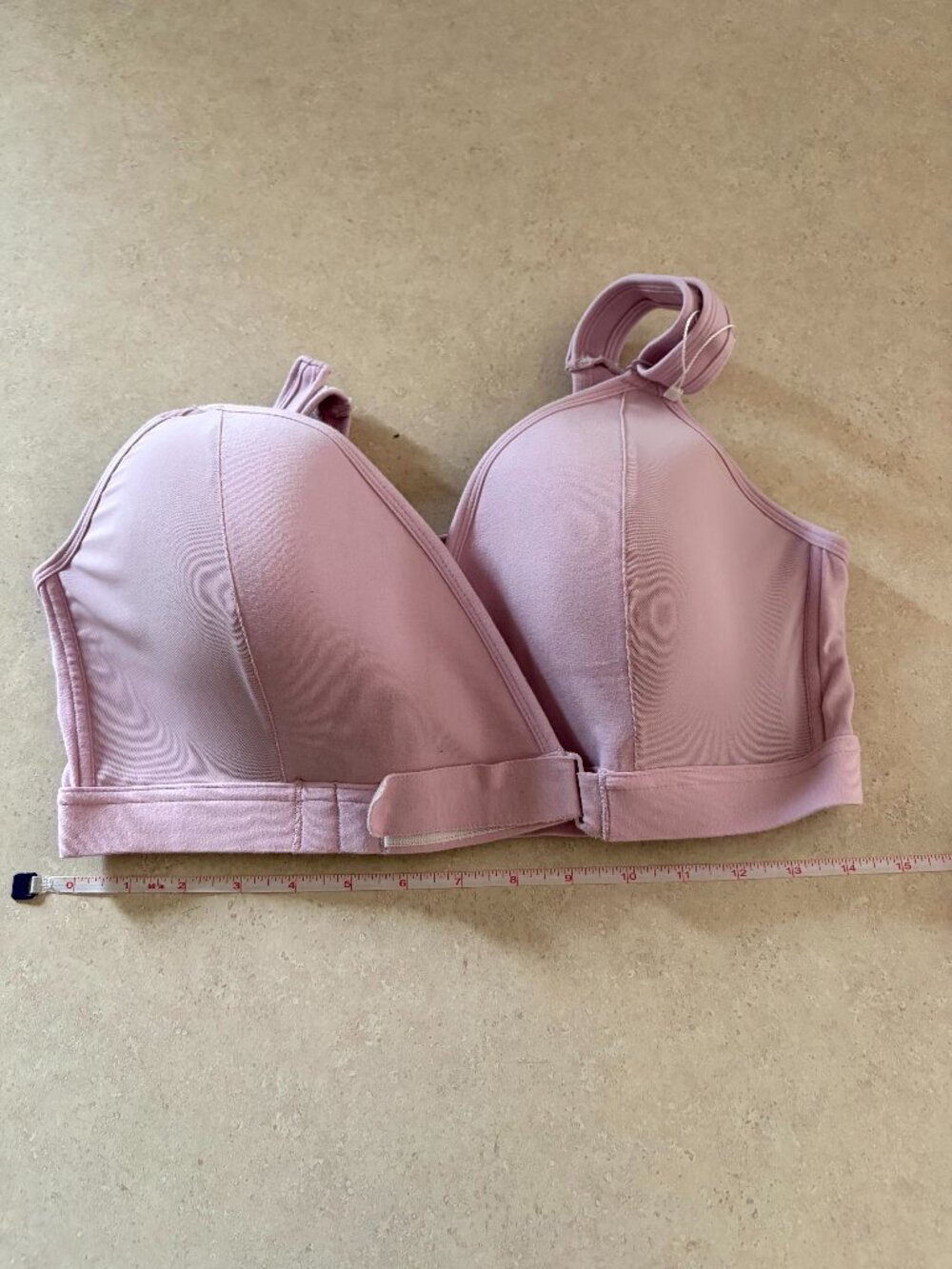 Vera Comfort Women’s Size 2XL Pink Wirefree Adj. Strap Front Closure Sports Bra
